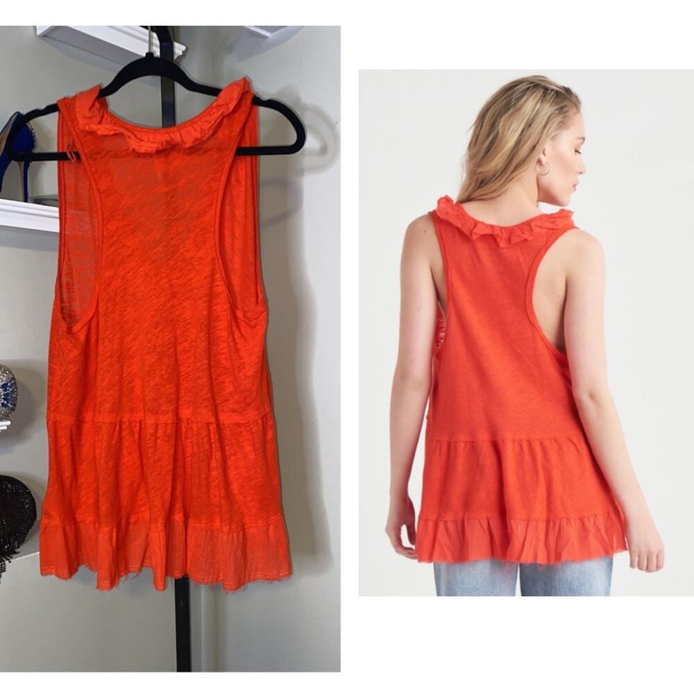 Free people Ruffled Babydoll Tank Top - Picture 2 of 10